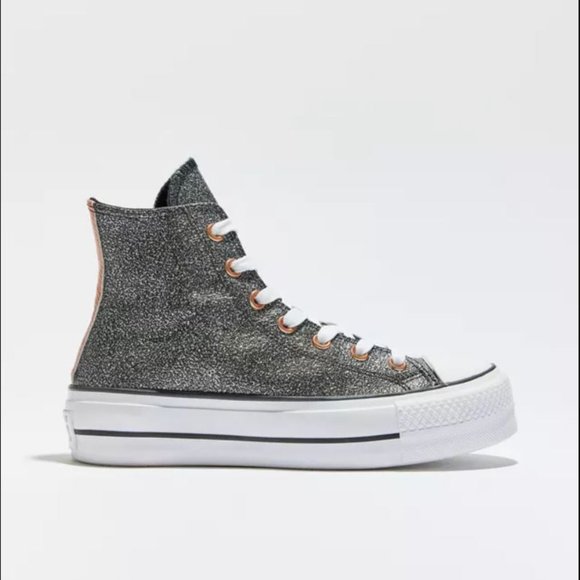 CONVERSE Chuck Taylor All Star Lift Metallic Glitter Sneaker Size 6.5 NEW - Picture 4 of 13
